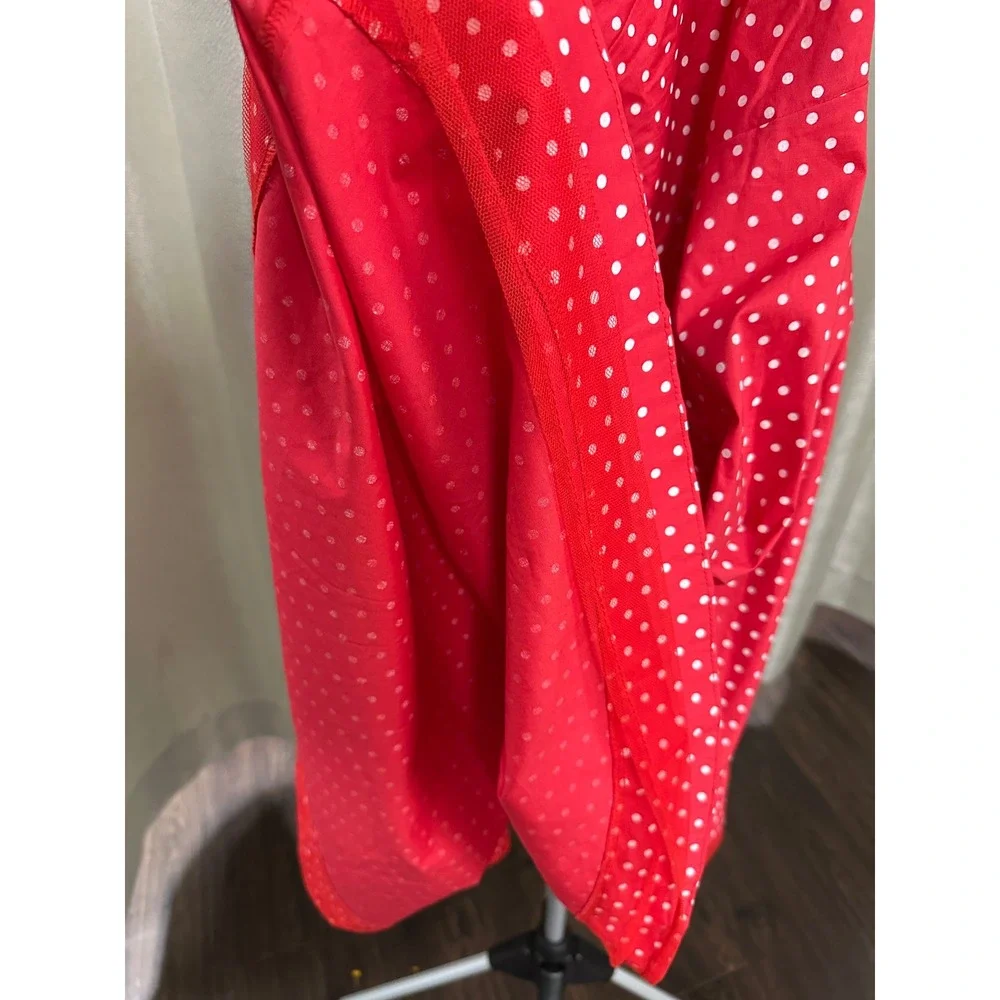 MUXXN Retro 1950s Red Polka Dot Rockabilly Swing Dress - Size M (US 8) - Picture 4 of 6